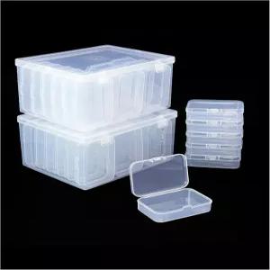 LJY 38피스 투명 플라스틱 보관 정리함 세트 구슬 다이아몬드 아트 액세서리 하드웨어 나사 및 보석 발견을