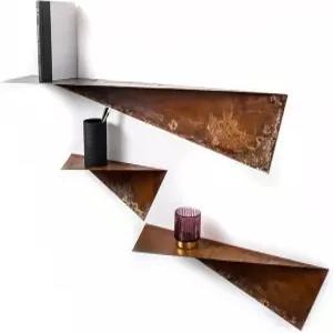 EWART Woods 플로팅 월 금속 선반 걸이 욕실 랙 사무실 책장 벽 책꽂이 소박한 스탠드 벽걸이 소형