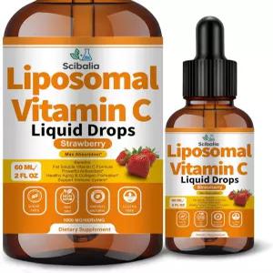 리포솜 비타민 C 1000mg 면역 지원 콜라겐 생산을 위한 고효능 6-in-1 지방 용해성 VIT 함유 아연 엘더베리
