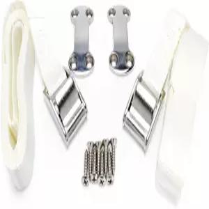 쿠마 51960 쿨러 타이 다운 스트랩 키트 - 인클루드 마운팅 브래킷 및 나사 RV 보트 트럭 침대에 적합