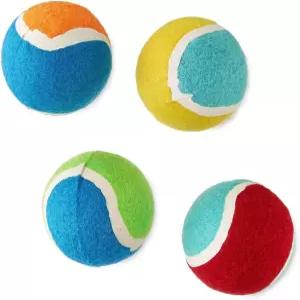 활기찬 생활 테니스 공 개 장난감 내구성이 뛰어나고 천연 고무 4개 묶음
