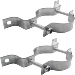 2 PCS 안테나 마스트 월 마운트 브래킷 2-1/2인치 3-2/5인치 OD 헤비 듀티 클램프 굴뚝 TV CB 햄 플래그 폴