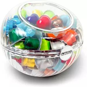 뚜껑이 있는 뉴타이토 대용량 K컵 홀더 정리함 주방 카운터와 사무실 데스크톱 커피 바 액세서리 및 데코를