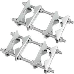 더블 안테나 마스트 클램프 V 죠 블록이 있는 마운트 브래킷 키트 햄 TV용 헤비 듀티 폴 CB 카메라 기상