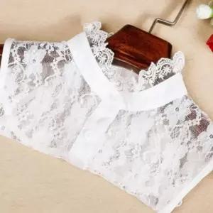 차이나 페이크 레이스 카라 넥 케이프 이너