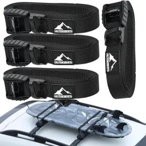 루프 랙 카약스 SUP 패들 보드 카누 긁힘 없는 실리콘 버클 프로텍터용 서프보드 타이 다운 스트랩