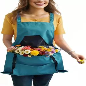 캘롤린 퀵 릴리스 수확용 앞치마 대형 포켓 가든 19.6 x 23.6 인 옥스포드 천 수집용 정원 가꾸기 따기용