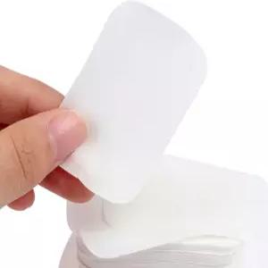 여행 및 야외용 라브리시온 500피스 흰색 휴대용 일회용 종이 비누 시트