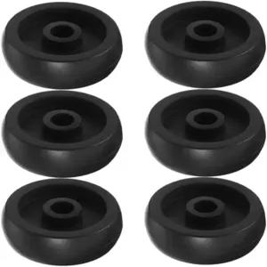 TOPPERFUN 6 PCS 피트니스 머신 롤러 교체용 캐스터 휠 튼튼한 폴로필렌 러닝머신 운동 자전거 및 헤비