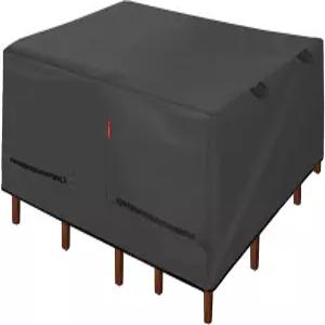 현관 방패 파티오 테이블 커버 - 방수 야외 식탁 및 의자 가구 세트 사각형 55 x 인치 검은색