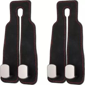 자동차용 파티킬 헤드레스트 후크 카시트 등받이 정리함 보관용 스웨이드 더블 행거 지갑 홀더 귀여운 가방