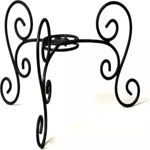 에버그린 가든 스크롤 테이블탑 조류 목욕 스탠드