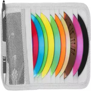 자동차 CD 홀더 1개 선바이저 보관 DVD 디스크 포켓 케이스 정리함 12개의 슬리브 하나의 메쉬 펜 그리고