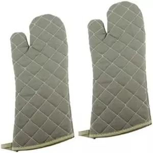 추가 방어 기능이 있는 뉴 스타 푸드 서비스 오븐 미트 최대 400F 2개 세트올리브불연제 17인치2개