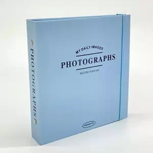 접착식 사진앨범 초음파 아기성장 포토북 육아일기 바인더 스크랩북 25매 블루