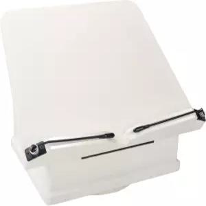 캐러셀 베이스가 있는 tj 대형 나무 책꽂이 수납 상자와 자석 스탠드가 조절 가능한 요리책 독서 잡지