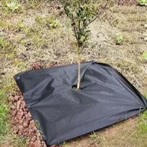 제초매트 잡초 방지 부직포 나무 매트 100장 텃밭 과수원 묘목 원예용 풀덮개 농경지 보호