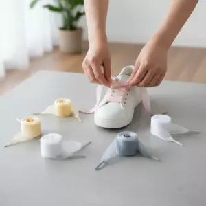 운동화 리본 레이스 슈레이스 130cm 쉬폰 신발끈 꾸미기용