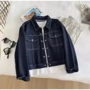 여자 빈티지 트렌디 프리미엄 진청 재킷 슬림핏 코트 OP1