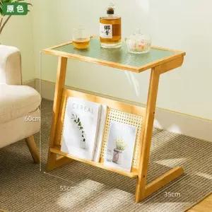 일본식 대나무 접이식 테이블 사각 틈새 티테이블 코너 미니 협탁