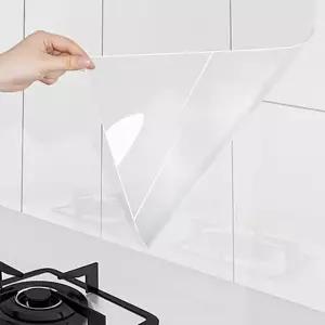 주방 다용도 방수 방유 오염 기름튐 방지 타일 붙이는 투명 시트지 60cmX3m