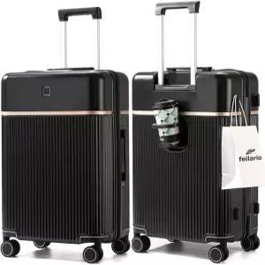 무음 스피너 휠 및 TSA 승인 잠금 장치 접이식 컵 홀더 러기지 후크블랙가 있는 항공사 캐빈 캐리어에