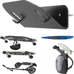 참고 스케이트보드/스노우보드/롱보드용 벽걸이 홀더 스쿠터/스키스 디스플레이용 스케이트 데크 선반 랙