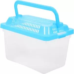 CIYOODO 휴대용 어항 5.1X3.5X5.1인치 수족관 투명 거북이 상자 플라스틱 애완 햄스터 캐리어 여행 파충류