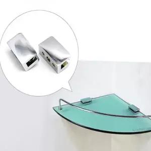 유리선반 강력이중 유리브라켓 코너 욕실선반 유리 고정 욕실