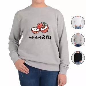 맨투맨 전색상 과일이야기 리치 프린트셔츠 ZAE4+1ARU