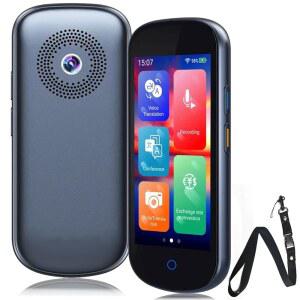 언어 번역기 장치 , 137개 이상의 언어를 위한 양방향 인스턴트 AI 음성 번역기, 여행 비즈니스를 휴대용 5인치 HD 온라인/오프라인 번역 그레이 블랙