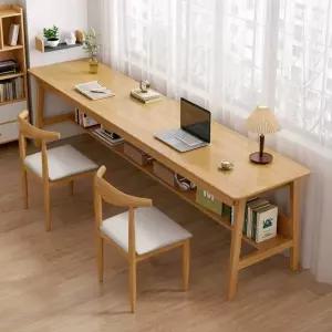 2200 책상 2인 선반 고등학생 컴퓨터 원목 서재 일자형