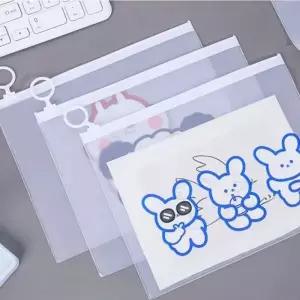 TBZ 휴대용 반투명 소품파우치 1개(디자인랜덤)