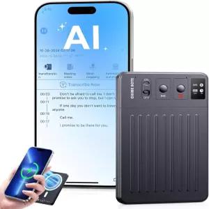 TTQ AI 음성 녹음기 디지털 앱 제어 전사 및 요약 번역 기능을 갖춘 ChatGPT ChatGPTss 충전 121개 언어