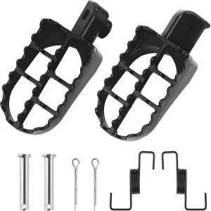 PW50 TW200 XR CRF 50 70 피트 더트 바이크용 PRO BAT 오토바이 풋 페그 페달 패드 풋레스트 알루미늄 블랙