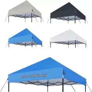 조라모이 10×10 캐노피 교체용 탑 전용 로프가 달린 방수 팝업 텐트 커버 야외 정원 파티오 캠핑용 즉석
