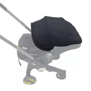 두나 및 카시트 유모차와 호환되는 콜루키 액세서리 교체 캐노피 더 큰 선쉐이드 내구성 있는 패브릭 블랙