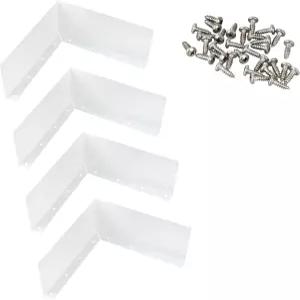 4pcs 거터 밸리 스플래시 가드 다운스팟 루프 레인 다이버터 화이트 32개의 나사 포함 주거용 지붕