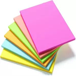 크리에이티브 초대형 스티키 자이언트 패드 6개 브릴리언트 컬러 모듬 203mm x 초안용 프레젠테이션 워크숍