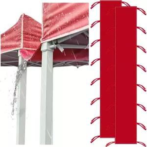 텐트용 빗물 배수구 2팩 10피트 PVC 비닐 캐노피 하이 피크 프레임 스타일의 창고용 배수 액세서리 빨간색