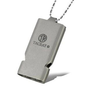 야외 캠핑 하이킹을 위한 넥 체인과 울리는 긴급 열쇠고리로 호루라기 TACRAY 구명조끼 안전 호루라기를