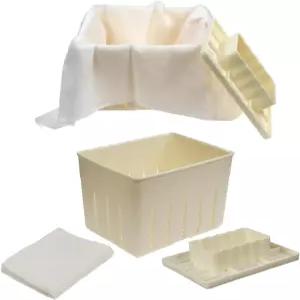 두부 치즈 프레스 키트 - 수제 제조를 위한 프리미엄 몰드 프레셔 주부 및 주방 애호가를 필수 도구 2개