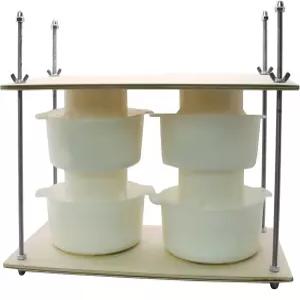 용품 제작을 위한 페트리스토 나무 치즈 프레스 - 16인치 메탈 가이드 13인치 몰드 팔로워 피스톤 포함