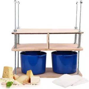 우드 치즈 프레스용 16인치 합판 1/2 두께 - 포함된 제조 키트와 2개의 몰드 갤 천 스프링 및 계량 저울