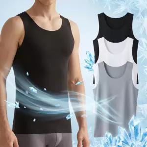 1+1+1 남성 쿨 런닝 셔츠 무봉제 메리야스 아이스 나시 빅사이즈 이너 러닝