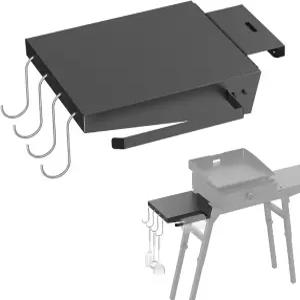 블랙스톤 17인치 22인치 그리들 스탠드용 측면 선반 5013 테이블 도구 후크 종이 타월 홀더 프로판 상판