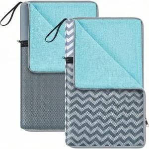 실트라이앵글 수영복용 젖은 가방 2개 지퍼 포켓 2개가 있는 내장 타월 마른 재사용 가능한 방수 누수 방지