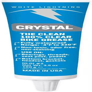 자전거용 화이트 라이트닝 크리스탈 그리스 100 방수 체인 베어링 및 움직이는 부품용 투명 비 얼룩 오래