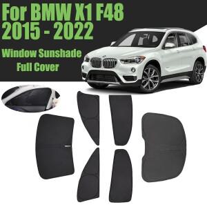맞춤형 자동차 창문 햇빛가리개 BMW 호환 호환 X1 F48 2015 - 2022 풀 커버 프라이버시 블라인드 커튼 커튼