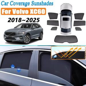 Volvo XC60 2024 액세서리 용 자동차 메쉬 커버리지 차양 2018 ~ 선 스크린 창 커버 마그네틱 썬 바이저